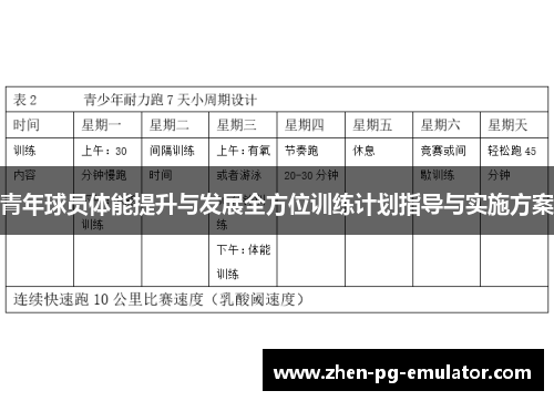 青年球员体能提升与发展全方位训练计划指导与实施方案 青年球员体能提升与发展全方位训练计划指导与实施方案